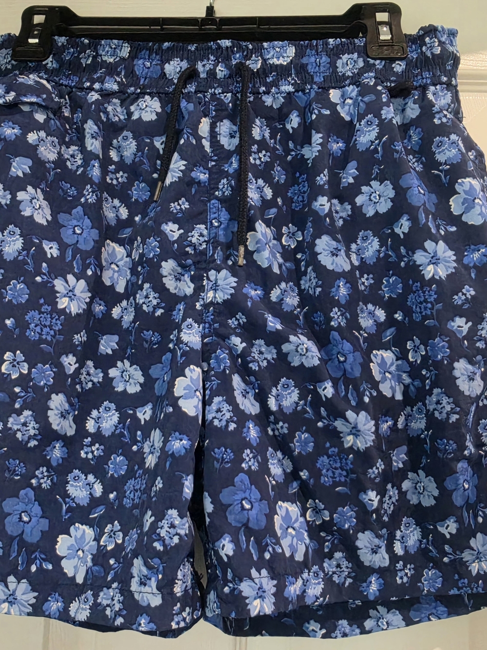 Polo by Ralph Lauren Navy Blue Floral Drawstring Swimsuit